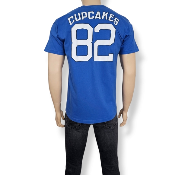 Johnny Cupcakes Vintage Blue Baseball Print Graphic Tee Size Large - Picture 6 of 8